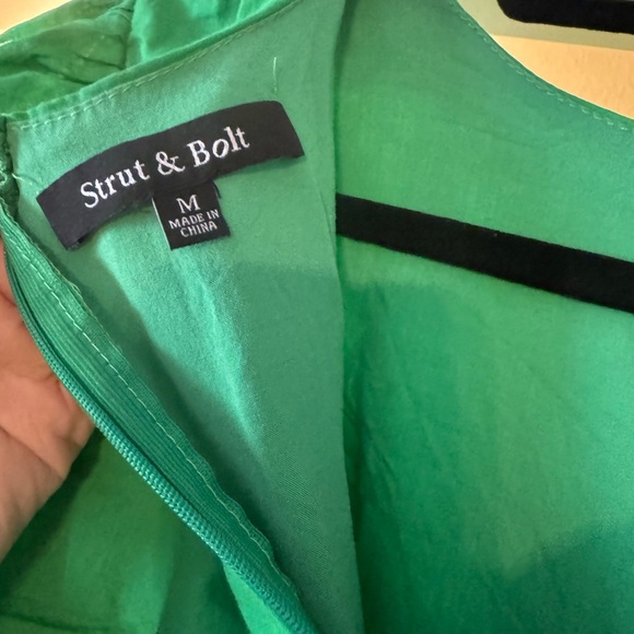 Green Ruched Mini Dress - Picture 4 of 4